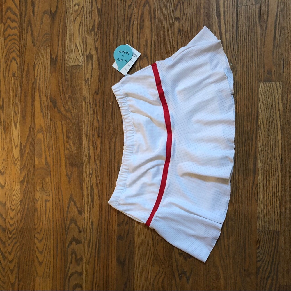 White/red tennis skirt !